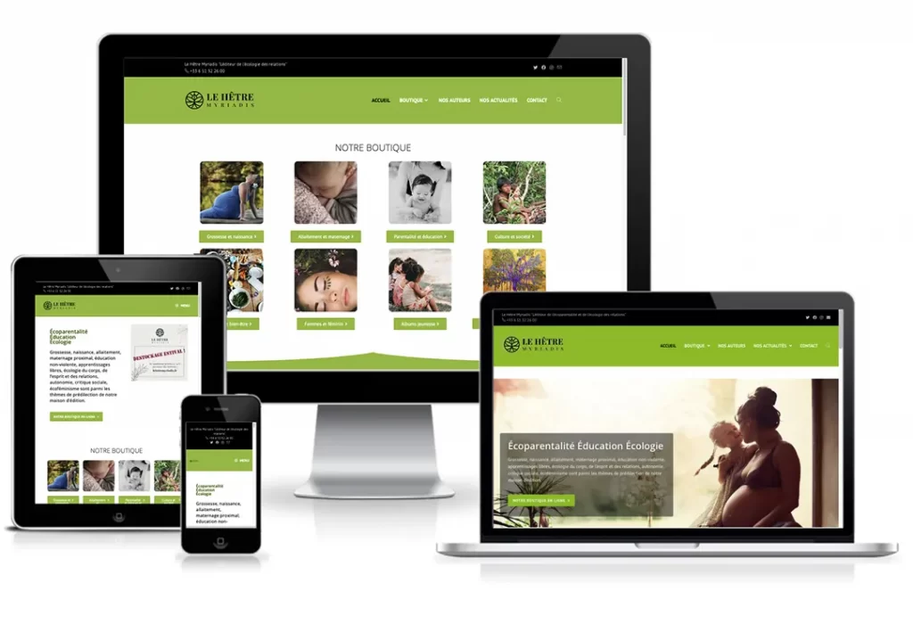 Boutique en ligne Éditions Le Hêtre Myriadis WooCommerce
