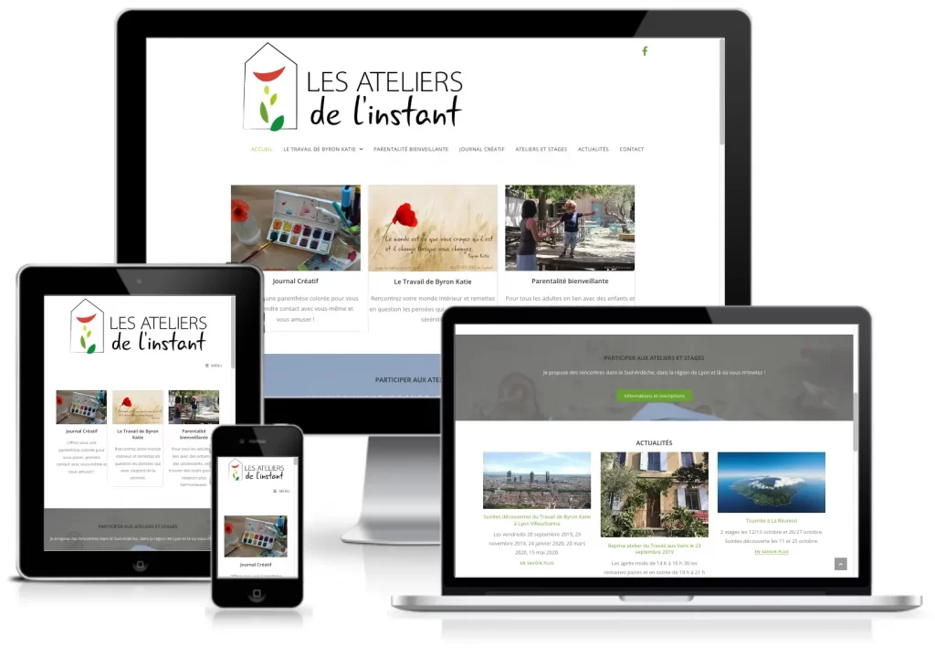 Site web The Work France Les ateliers de l'instant